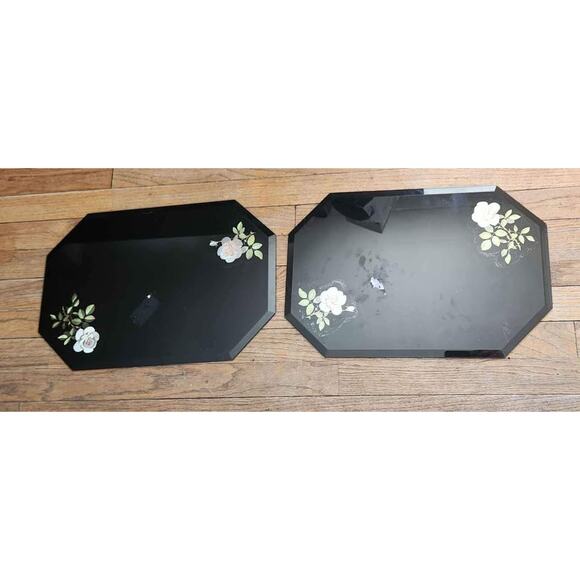 Vintage Japanese Seving Trays set of 2 - Picture 1 of 5